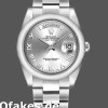 Super Clone Unisex's Rolex Day-Date 36mm Unisex-118209-Silver Roman Numerals Dial-Automatic Silver