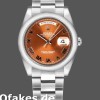 Super Clone Unisex's Rolex Day-Date 36mm Unisex-118209-White Gold-Copper Brown Dial Brown<br />