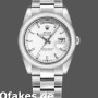 Super Clone Unisex's Rolex Day-Date 36mm Unisex-118209-White Gold-Oyster Bracelet-White Dial White<br />