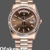 Super Clone Unisex's Rolex Day-Date 36mm Unisex-118235-Everose Gold-Chocolate Dial Chocolate