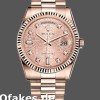 Super Clone Women's Rolex Day-Date 36mm Women's-118235-Everose Gold-Pink Jubilee Dial Pink Jubilee