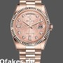 Super Clone Women's Rolex Day-Date 36mm Women's-118235-Everose Gold-Pink Jubilee Dial Pink Jubilee