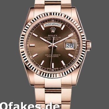 Super Clone Unisex's Rolex Day-Date 36mm Unisex-118235-Fluted Bezel-Chocolate Dial Chocolate