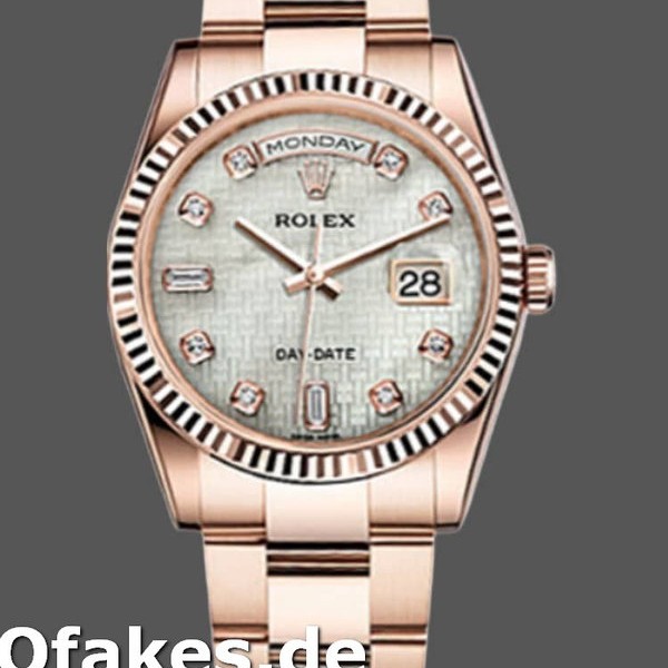 Super Clone Unisex's Rolex Day-Date 36mm Unisex-118235-Mother of Pearl-White Dial MOP