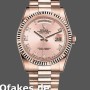 Super Clone Women's Rolex Day-Date 36mm Women's-118235-Pink Roman Numeral Dial Pink