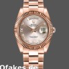 Super Clone Women's Rolex Day-Date 36mm Women's-118235-Pink Roman Numeral Dial-Fluted Bezel Pink