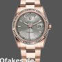 Super Clone Unisex's Rolex Day-Date 36mm Unisex-118235-Rhodium Grey Dial Rhodium Grey