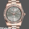 Super Clone Unisex's Rolex Day-Date 36mm Unisex-118235-Rhodium Grey Dial-Rose Gold Rhodium Grey