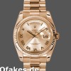 Super Clone Unisex's Rolex Day-Date 36mm Unisex-118235-Rose Champagne-Roman Dial Champagne