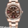 Super Clone Unisex's Rolex Day-Date 36mm Unisex-118235-Rose Gold-Chocolate Diamond Dial Chocolate