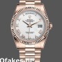 Super Clone Unisex's Rolex Day-Date 36mm Unisex-118235-White Dial-Fluted Bezel White