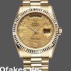 Super Clone Unisex's Rolex Day-Date 36mm Unisex-118238-Arabic Numeral Wave-Champagne Dial-Yellow Gold Champagne