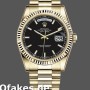 Super Clone Unisex's Rolex Day-Date 36mm Men's-118238-Black Dial-Stainless Steel Black