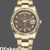Super Clone Unisex's Rolex Day-Date 36mm Unisex-118238-Black MOP-Diamond Dial MOP