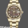 Super Clone Unisex's Rolex Day-Date 36mm Unisex-118238-Black MOP-Diamond Dial MOP