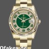Super Clone Unisex's Rolex Day-Date 36mm Unisex-118238-Green Diamond Pave Dial Green