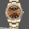 Super Clone Unisex's Rolex Day-Date 36mm Unisex-118238-Index Cognac Dial-Fluted Bezel <span style=