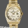 Super Clone Unisex's Rolex Day-Date 36mm Unisex-118238-Ivory Dial-Fluted Bezel Ivory