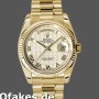 Super Clone Unisex's Rolex Day-Date 36mm Unisex-118238-Ivory Dial-Fluted Bezel Ivory