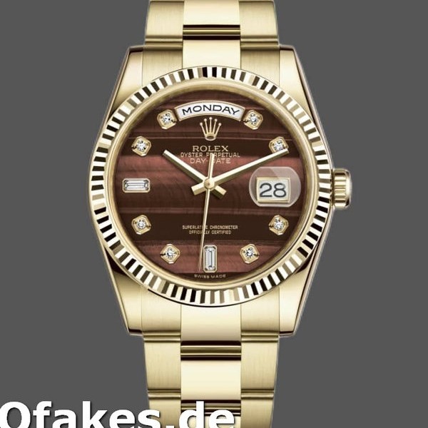 Super Clone Unisex's Rolex Day-Date 36mm Unisex-118238-Oyster Bracelet-Diamond Bulls Eye Dial Bulls Eye