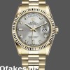 Super Clone Unisex's Rolex Day-Date 36mm Unisex-118238-Silver Diamond Dial Silver