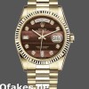 Super Clone Unisex's Rolex Day-Date 36mm Unisex-118238-Yellow Gold-Diamond Bulls Eye Dial Bulls Eye