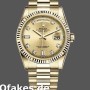 Super Clone Unisex's Rolex Day-Date 36mm Unisex-118238-Yellow Gold-Diamond Champagne Dial Champagne
