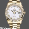 Super Clone Unisex's Rolex Day-Date 36mm Unisex-118238-Yellow Gold-White Dial-Fluted Bezel White<br />