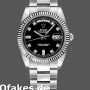 Super Clone Unisex's Rolex Day-Date 36mm Unisex-118239-Black Diamonds Dial Black<br />