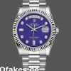 Super Clone Unisex's Rolex Day-Date 36mm Unisex-118239-Diamond-Lapis Lazuli Blue Dial Blue