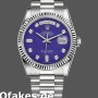 Super Clone Unisex's Rolex Day-Date 36mm Unisex-118239-Diamond-Lapis Lazuli Blue Dial Blue