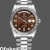 Super Clone Unisex's Rolex Day-Date 36mm Unisex-118239-Jubilee-Chocolate Brown Dial Brown