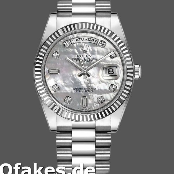 Super Clone Unisex's Rolex Day-Date 36mm Unisex-118239-MOP Dial MOP