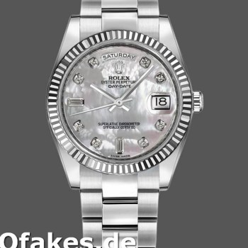 Super Clone Unisex's Rolex Day-Date 36mm Unisex-118239-MOP-Diamond Dial MOP
