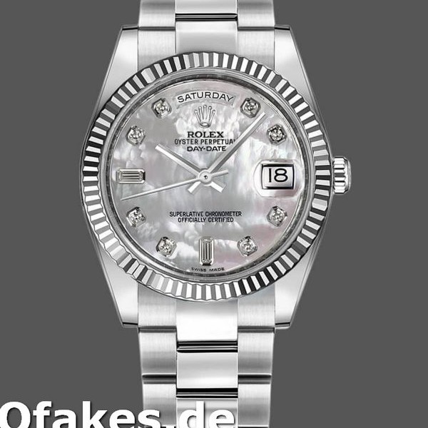 Super Clone Unisex's Rolex Day-Date 36mm Unisex-118239-MOP-Diamond Dial MOP