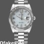 Super Clone Unisex's Rolex Day-Date 36mm Unisex-118239-MOP-White Dial-Fluted Bezel MOP