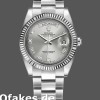 Super Clone Unisex's Rolex Day-Date 36mm Unisex-118239-Rhodium Roman Dial Rhodium