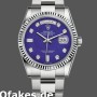 Super Clone Unisex's Rolex Day-Date 36mm Unisex-118239-White Gold-Diamond-Lapis Lazuli Blue Dial Blue
