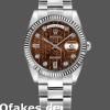 Super Clone Unisex's Rolex Day-Date 36mm Unisex-118239-White Gold-Jubilee-Chocolate Brown Dial Brown