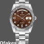 Super Clone Unisex's Rolex Day-Date 36mm Unisex-118239-White Gold-Jubilee-Chocolate Brown Dial Brown