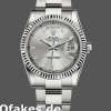 Super Clone Unisex's Rolex Day-Date 36mm Unisex-118239-White Gold-Silver Dial Silver