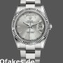 Super Clone Unisex's Rolex Day-Date 36mm Unisex-118239-White Gold-Silver Dial Silver