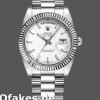 Super Clone Unisex's Rolex Day-Date 36mm Unisex-118239-White Gold-White Dial-Fluted Bezel White