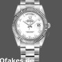 Super Clone Unisex's Rolex Day-Date 36mm Unisex-118239-White Gold-White Roman Numeral Dial White<br />