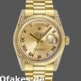 Super Clone Unisex's Rolex Day-Date 36mm Unisex-118338-Champagne Dial-Roman Numerals Champagne