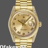 Super Clone Unisex's Rolex Day-Date 36mm Unisex-118338-Champagne Roman Dial-Diamond Bezel Champagne