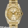 Super Clone Unisex's Rolex Day-Date 36mm Unisex-118338-Yellow Gold-Champagne Diamonds Dial Champagne