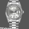 Super Clone Unisex's Rolex Day-Date 36mm Unisex-118339-White Gold-Silver Dial-Fluted Bezel Silver