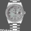 Super Clone Unisex's Rolex Day-Date 36mm Unisex-118346-Oxford Motif Diamond Dial Meteorite<br />