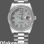 Super Clone Unisex's Rolex Day-Date 36mm Unisex-118346-Oxford Motif Diamond Dial Meteorite<br />